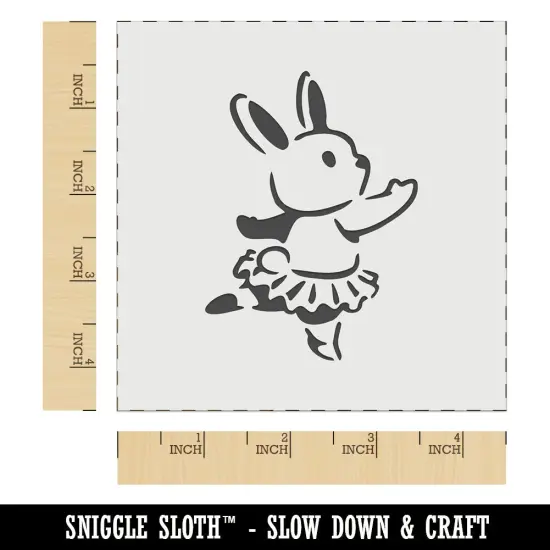 Ballerina Bunny Rabbit In Tutu Wall Cookie DIY Craft Reusable Stencil {6}