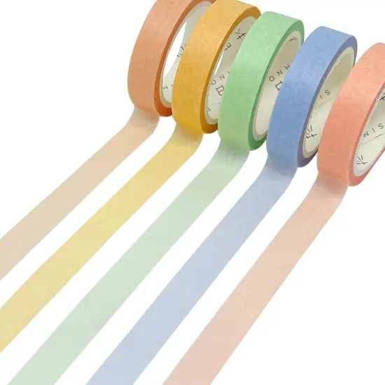 Wrapables Solid Color Washi Tape (Set of 5) Orange {9}