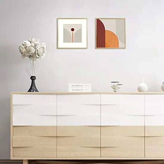 12x12 Aluminum Photo Frame with Ivory Color Mat for 8x8 Picture & Real Glass, Metal Picture Frame Collection (Gold, 1-Pack) {4}