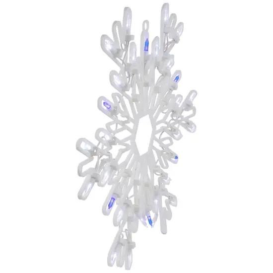 Northlight LED Lighted Snowflake Christmas Window Silhouette - 15" - Pure White and Blue {7}