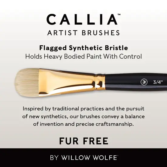 Willow Wolfe Callia Artist All Media Details Brush Set-Assorted {6}