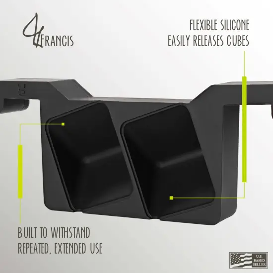 Ice Cube Maker 2ct Cubes - Square Ice Cube Mold Box Silicone 1pk Set {4}