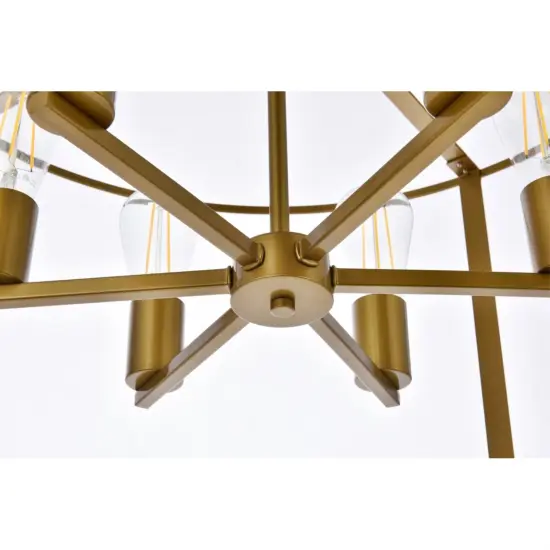 Agnys 6 lights pendant in brass {4}