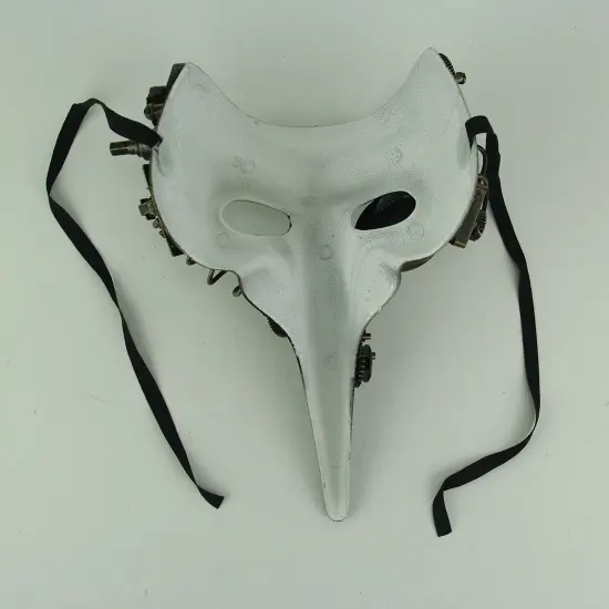 Steamzanni Metallic Gold Long Nose Steampunk Adult Costume Mask {4}