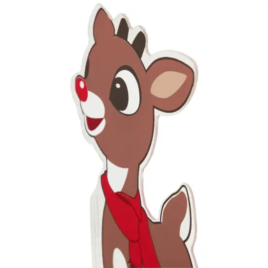 Northlight 8" Rudolph in Red Scarf Double Sided Gel Window Cling Decoration Brown {7}