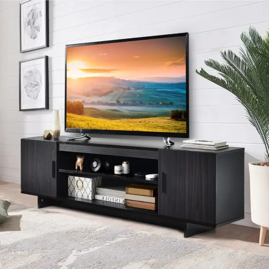 TV Stand Media Entertainment Center for with Storage Cabinet {6}