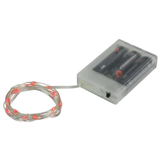 Northlight LED Micro Fairy Christmas Lights - Red - 6ft Copper Wire - 20ct {7}