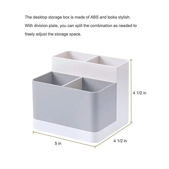 Desktop Storage Organizer Pencil Card Holder Box Container for Desk, Office Supplies, Vanity Table {1}