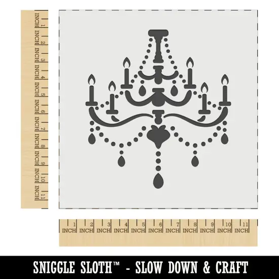 Elegant Candle Chandelier Wall Cookie DIY Craft Reusable Stencil {1}