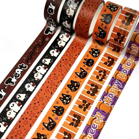 Wrapables Halloween Washi Tape for Scrapbooking, Stationery, Diary, Card Making, 11pc Trick or Treat {3}