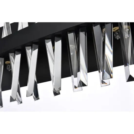 Serephina 36 inch crystal bath sconce in black {6}