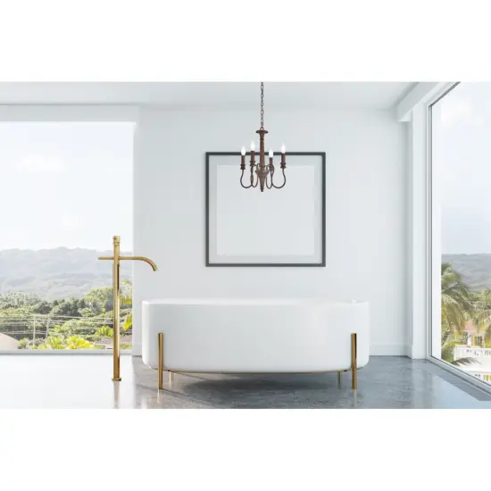 Flynx 4 lights pendant in weathered oak {2}