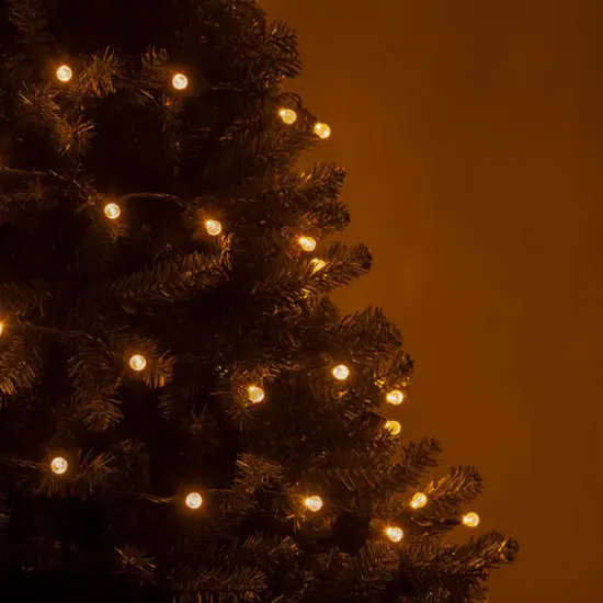 70 Gold G12 LED String Lights, Green Wire, 4" Spacing {6}