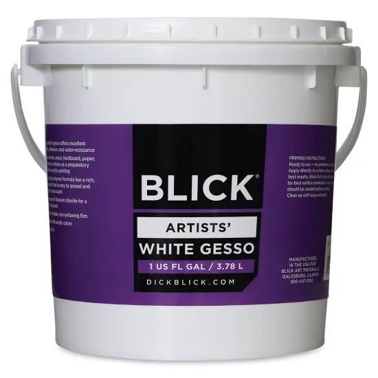 Blick Artists Acrylic Gesso - White, Gallon tub {2}