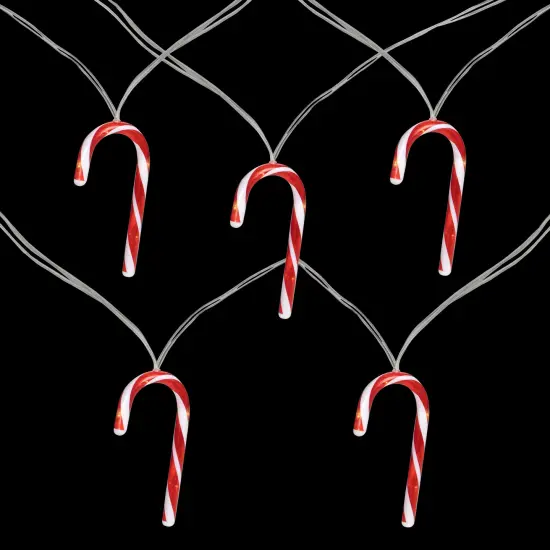 Northlight Candy Cane Christmas Light Set - 4.5' Clear Wire - 10ct Red {4}