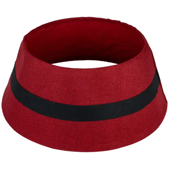 Northlight 26.75" Red Santa's Belt Round Christmas Tree Collar {6}