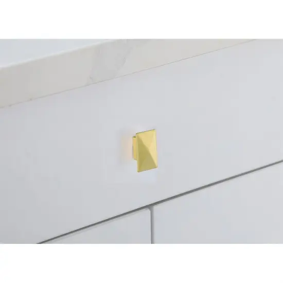 Perry 2" Brushed Gold Rectangle Knob Multipack (Set of 10) {3}