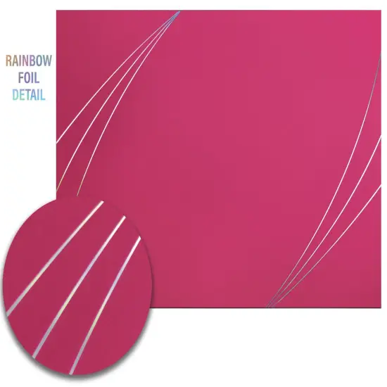 Great Papers! Petal Touch Certificate Cover with Foil, Pink with Rainbow Foil, 12" x 9.375"(folded) with Die-Cuts for 8.5" x 11" Document, 5 count {2}