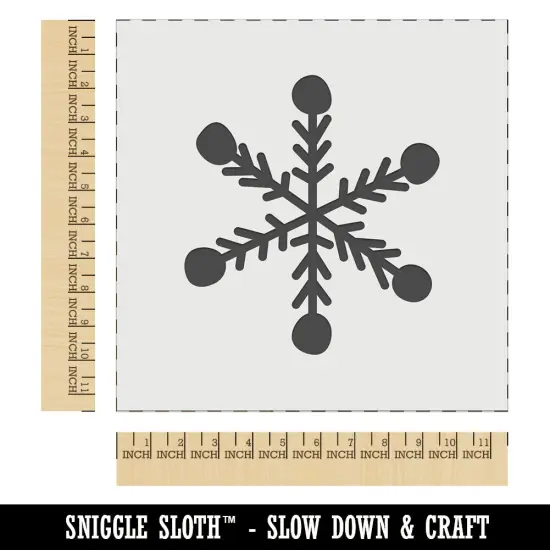 Snowflake Doodle Winter Wall Cookie DIY Craft Reusable Stencil {1}