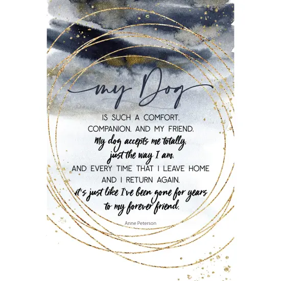 Dexsa My Dog Inspirational Wood Plaque 6 inches x 9 inches {1}