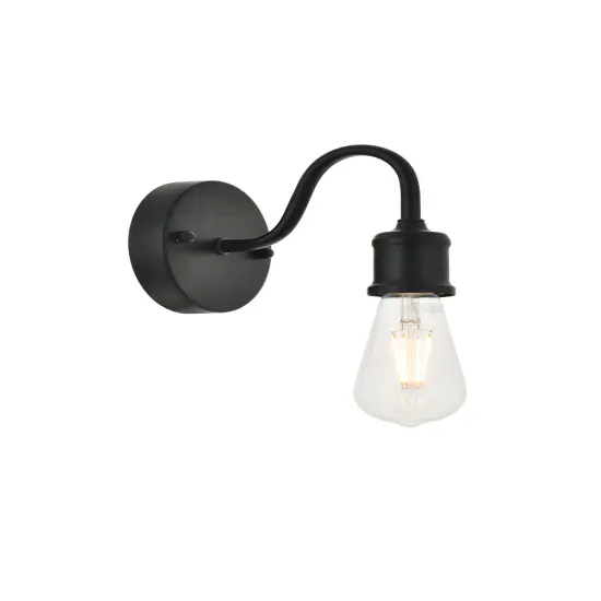 Serif 1 light black Wall Sconce {6}