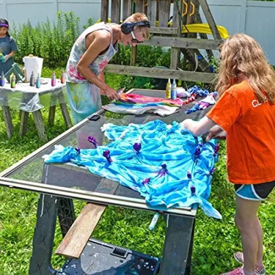 Tie Dye Kit, 24 Colors Tie Dye Shirt DIY Fabric Dye for Women, Kids, Men, with Rubber Bands, Gloves, Plastic Film and Table Covers for Family Friends Group Party Supplies {5}