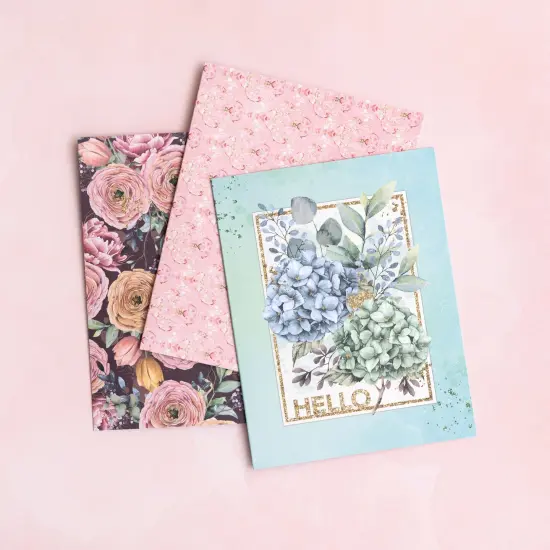 BoBunny A2 Cards W/Envelopes (4.375"X5.75") 40/Box-Willow & Sage {3}