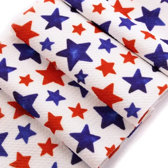 RWB July 4th Watercolor Stars Bullet Fabric 1 yard {3}