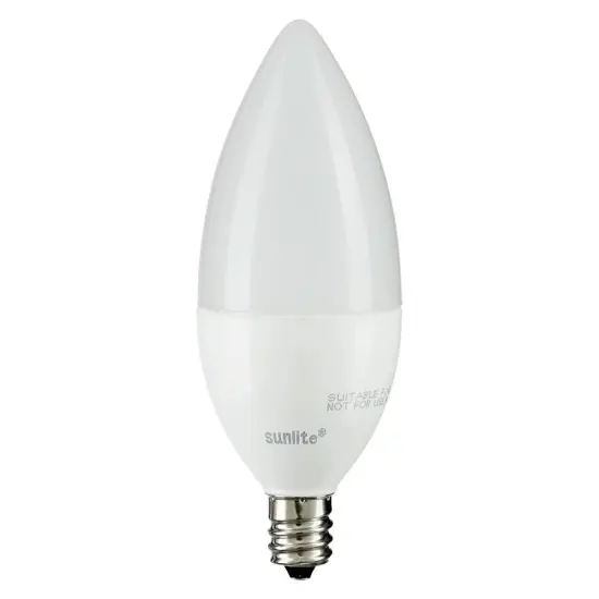 Sunlite LED B11 Frosted Chandelier Light Bulb 7w E12 Base 4000K - Cool White {1}
