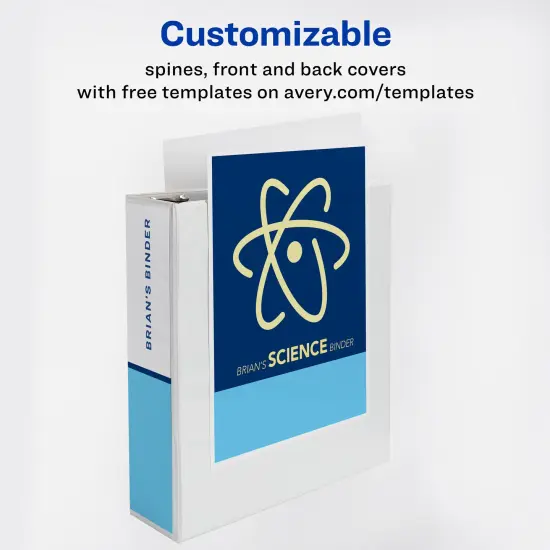 Avery 3" Economy View Binder, Round Rings, 2 White Binders (5741) {3}