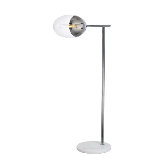 Eclipse 1 Light Chrome Floor Lamp With Clear Glass {3}