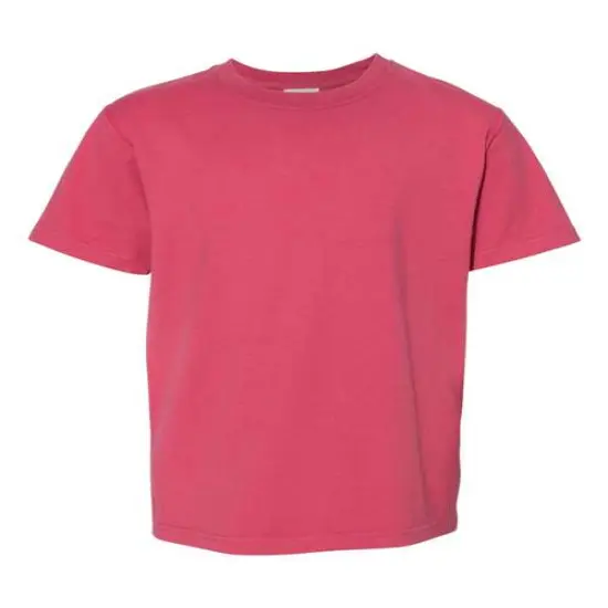 Hanes&reg; Garment Dyed Youth T-Shirt Crimson Fall {1}