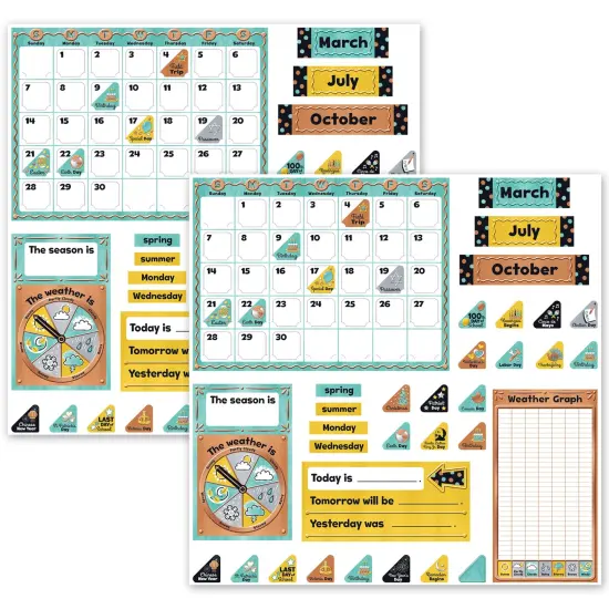 I &hearts; Metal Calendar Bulletin Board Set Per Set, 2 Sets {1}