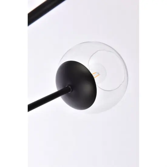 Axl 24 inch pendant in black with clear shade {6}