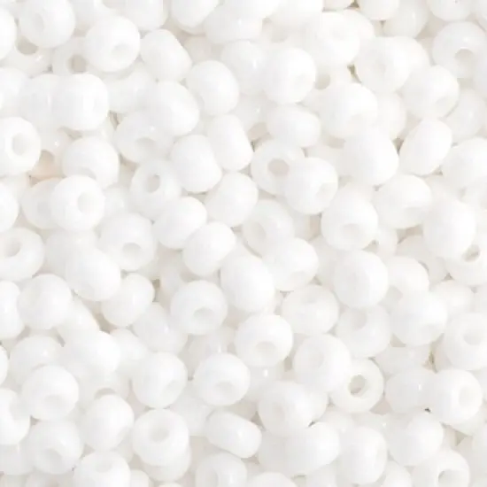 John Bead 11/0 Opaque Czech Glass Seed Beads, 250g White {1}