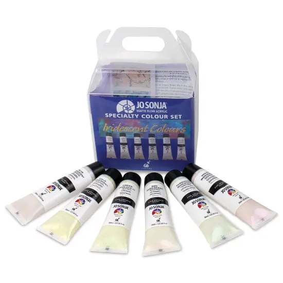 Chroma&rsquo;s Jo Sonja Specialty Acrylic Paints - Iridescent, Set of 6 Colors, 20 ml tubes {1}