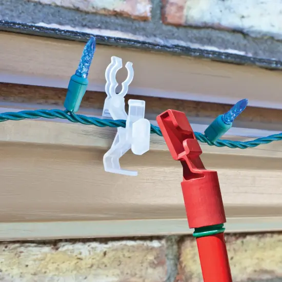 Simple Living Set of 75 Ladderless Gutter and Shingle Christmas Light Clips - 3.75" Clear {4}