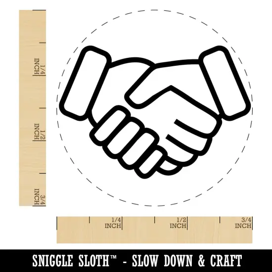 Shaking Hands Agreement Icon Rubber Stamp for Stamping Crafting Planners {1}