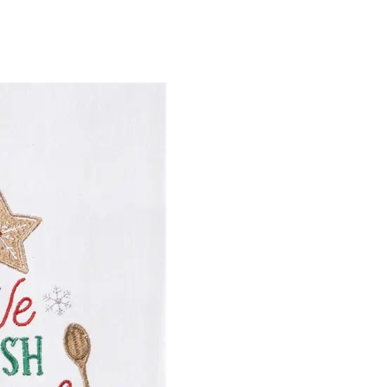 Holiday "We Whish You a Delicious Christmas" Cookie Baking Themed Cotton Flour Sack Kitchen Dish Towel27L x 18W in. {4}