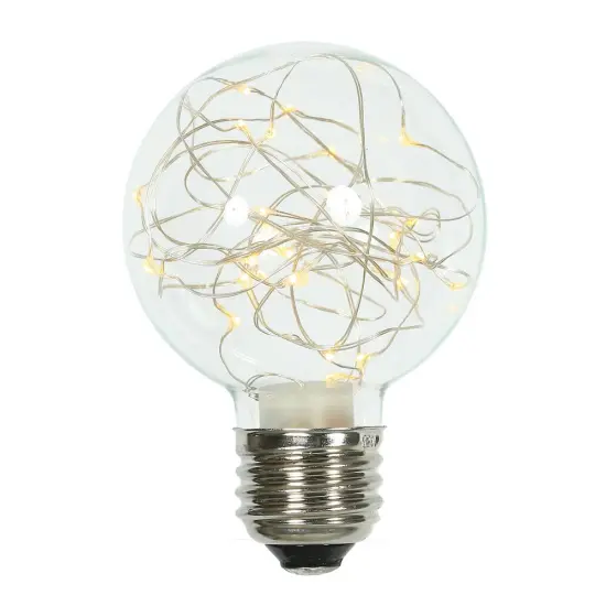 Vickerman 25 Light WmWhite Twinkle G95 Fairy Light Bulb E26 Warm White {1}