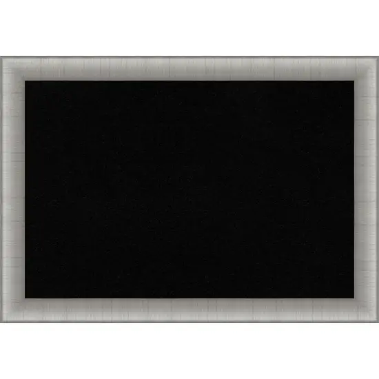 Elegant Framed Corkboard, Black Cork Brushed Pewter {1}