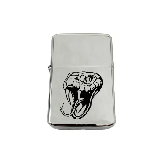 Lighter Angry Serpent Snake CHROME {1}