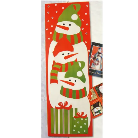 CC Christmas Decor Club Pack of 108 Red and White Snowmen Christmas Wall Cardholders 36" {1}