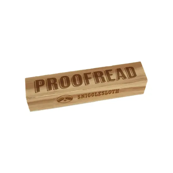 Proofread Teacher Student Drop Shadow Rectangle Rubber Stamp for Stamping Crafting {7}