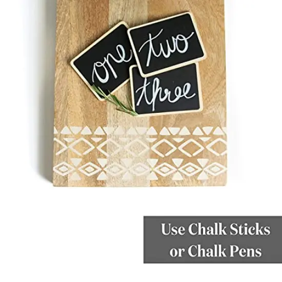 SAVVY & SORTED Mini Chalkboard Signs for Food - 18 Small Chalk Signs + 3 White Chalk Sticks - Food Signs for Party - Little Chalkboards - Party Food Labels Buffet Cheese Signs Candy Table Supplies {6}