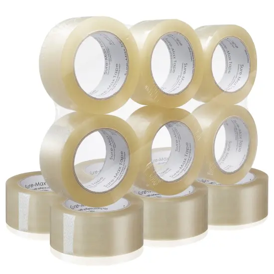 Sure-Max Premium Carton Packing Tape 2.0 mil 330 Feet (110 yards) - Clear {2}