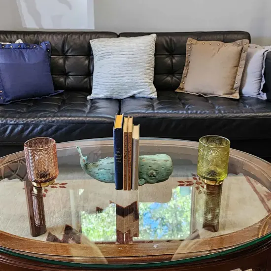 Verdigris Decorative Whale Bookends Resin Bookshelf Nautical Decor Rustic Beach {7}