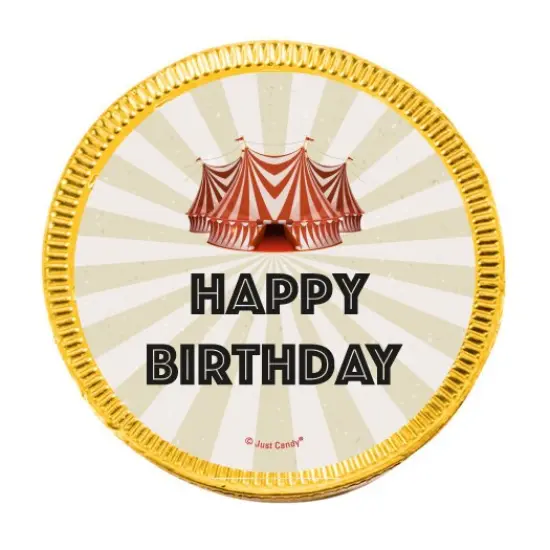 84 Pcs Circus Kid's Birthday Candy Party Favors Chocolate Coins with Gold Foil {3}