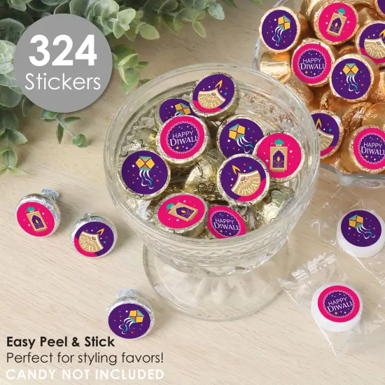 Big Dot of Happiness Happy Diwali - Festival of Lights Party Small Round Candy Stickers - Party Favor Labels - 324 Count {3}