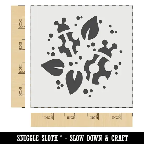 Ladybugs and Leaves Wall Cookie DIY Craft Reusable Stencil {6}